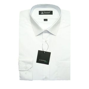 Kemeja Alisan SLIM FIT Pria Kemeja Formal Lengan Panjang Size Jumbo Putih Polos