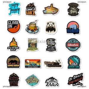 [COD] yixiayun 50 PCS Camping Landscape Stickers Outdoor Adventure Climbing Waterproof Sticker