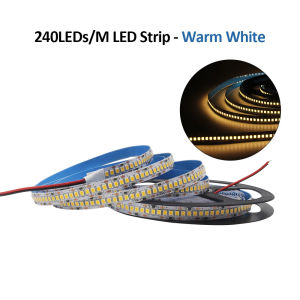 12V 24V SMD 2835 LED Strip Lights 5M 240Leds/m Warm Cool Natural White Bright Flexible Tape Lamp for Kitchen Room Decoration