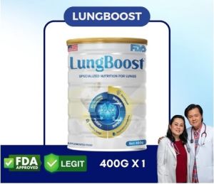 Original - Lung Boost Specialized Nutrition for Lungs FDA Approved Canister with Glass of Milk