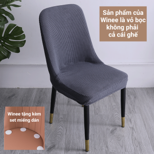 Vỏ bọc ghế ăn vải bọc ghế ngồi vải nỉ caro mềm mại