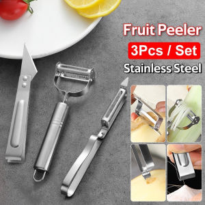 3Pcs/Set Kitchen Peeler Stainless Steel Multi-Function Vegetables Fruit Shredder Slicer Cutter Potato Carrot Grater Tool