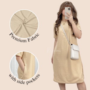 Kyumi Clothing OMA Pocket dress Premium cotton waffle fabric with side pockets FREESIZE M-XL