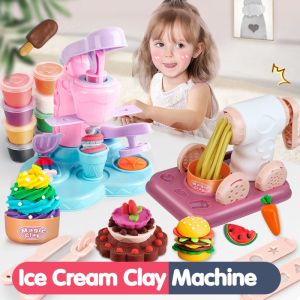 🌟COD🌟Ice Cream Maker Toy Set Slush Ice Cream Machine Childrens Handmade Ice Cream Confectionery Mold Set