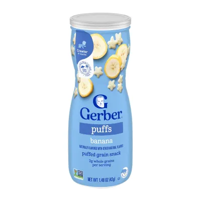 Gerber Banana Puffs Baby Snack 42G - From 8 Months