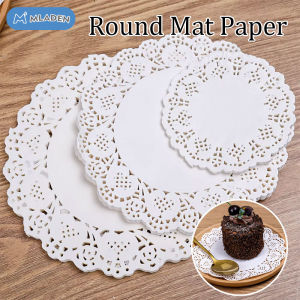 MLADEN 250 Pcs Hollow Out Placemat Round Cup Coaster Lace Cake Wrapper Paper For Wedding Party Table Decoration Kitchen Supplies