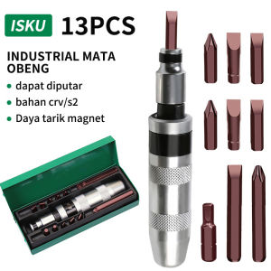 Obeng ketok set 13 pcs Obeng getok putar Set Impact Driver Perkakas Impact Screwdriver Set Obeng getok putar tool set