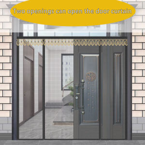 ตาข่ายกันยุงฉากบังประตูตาข่ายไล่แมลงผ้าม่านประตูโรงรถขนาดใหญ่ปรับขนาดได้สำหรับฤดูร้อน