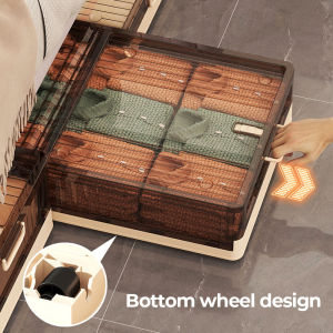 [SG] Underbed Storage Box with Wheels Double Sided Lid Folding Multi-Purpose Storage / Box for Clothes And Quilts
