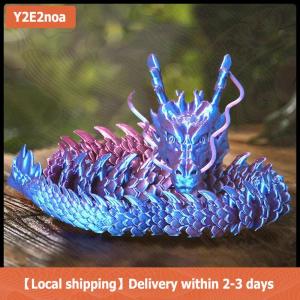 【Local shipping】 3D Printed Chinese Dragon Full Body s Movable Home Furnishing Decoration Ornament Worth Collecting Creative Toys