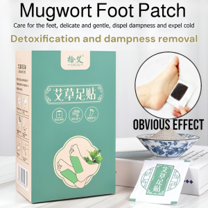 Mugwort Detox Foot Patches Natural Herbal Foot Pads for Better Sleep Moisture Absorption Relieve Fatigue Stress Plaster