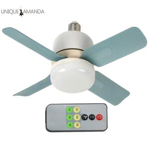 E27 Socket Small Ceiling Fan with Remote Control 14W LED Ceiling Fan Light White Ceiling Fan Living Room Study Home Use