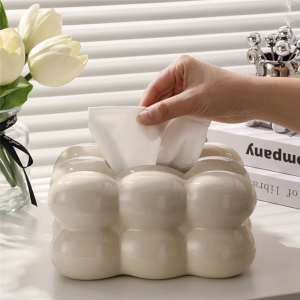 Bubble Design Tissue Box Holder Paper Dispenser For Bathroom Dining Table Stylish Tissue Organizer Decorative Napkin B