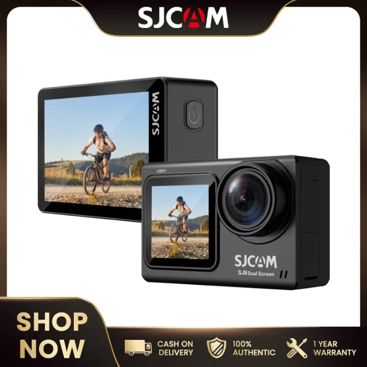 SJCAM กล้องแอคชั่น SJ8 หน้าจอคู่ Dual Screen 4K 30FPS 12MP กันน้ำได้ มี WiFi มองเห็นตอนกลางคืน กล้องกีฬาหน้าจอสัมผัส 2.33 นิ้ว