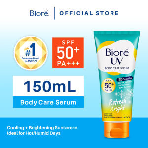 Biore UV Body Care Serum Refresh Bright SPF 50+ PA+++ Cooling Body Sunscreen Water Resistant 150ml [EXP: MAY 2027]