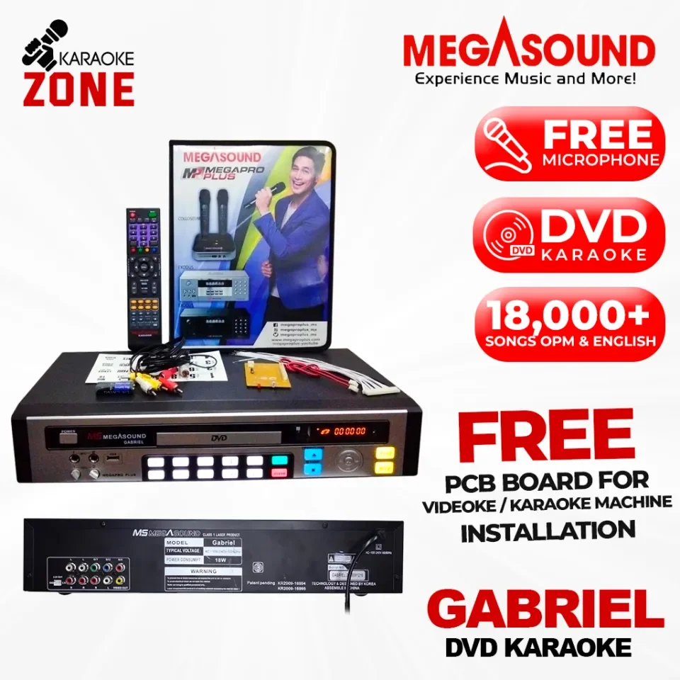 Megasound MS Gabriel / DVD Karaoke Player / Over 18,000+ Songs / with Wired  Mic / Megasound / Karaoke Player | Lazada PH