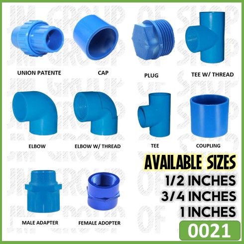 JM H-0021 | 30 PCS | 1 PC | Wholesale Blue PVC Fittings 1/2