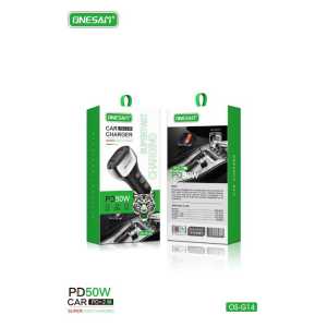 ONESAM CAR CHARGER OS G14 CAR  CHARGER ADAPTOR MOBIL  2  PORTS TYPE C  SUPER FAST CAR CHARGING