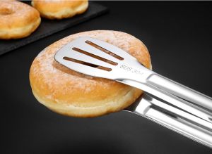 304 Stainless Steel Food Tongs Kitchen Utensils Buffet Cooking Tool Bread Clip Bowl Tray Retriever Clip Bottle Opener 食物夹 盘夹