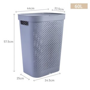 Home Dirty Clothes Storage Basket 45L/60L Plastic cloakroom bathroom Large capacity for dirty clothes