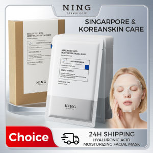 new NING DERMOLOGIE Hyaluronic Acid 4D Hydration Brightening Moisturizing Sheet Mask with Niacinamide & Ceramide for Smooth Skin Free Shipping