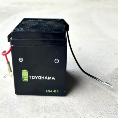 6N4-BS 6N4 BS KOYOKO BLACK & TOYOHAMA HONDA BULAT PETAK C70 GBO GBOJ Y80 RC80 FR80 RX80 C50 C90 BATTERY BATERI KERING