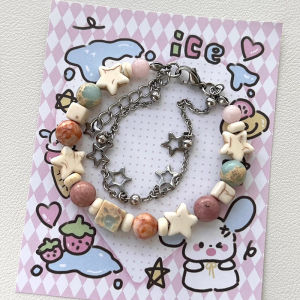 【Bestella✨COD】Gelang Bintang Mutiara Manik-manik Gelang Niche Ins Desain Sense Aksesoris Gelang Zirkon