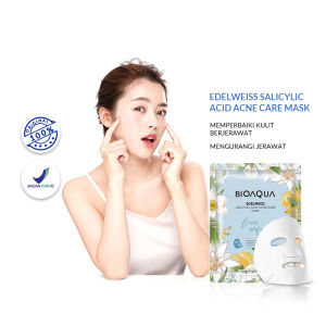 BIOAQUA Sheet Mask Masker Wajah Flowers Series (28g/pcs) Hydrating Essence Face Mask Brightening dan Anti Acne