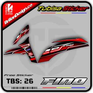 Sticker Striping Fino 125 - Stiker Striping Variasi Yamaha Fino 125. TBS.26