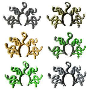 Fashion Gold Snake Headbands Unique Comfortable Hair Hoop Stylish Hairpiece for Party and Cosplay