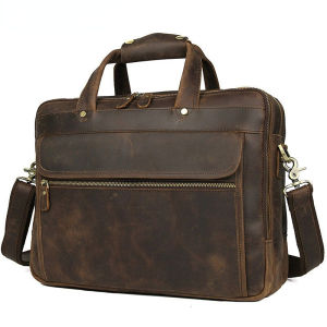 Royal Bagger Large Travel Duffel for Men Genuine Cow Leather Cowhide Business Briefcase Bags Retro Handbag 15.6 Inch Laptop Computer Shoulder Messenger Bags