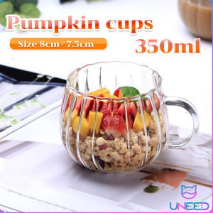 Need Striped Glass Cups Pumpkin Shape Mug Transparent Water Tea Milk Juice Cup