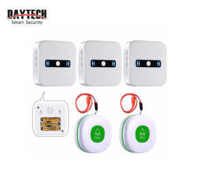 DAYTECH Calling System Pager Wireless Call Button for Elderly Patient Personal in Home Alert System 3 Portable Batteries Receivers & 2 SOS Transmitters(CC02)