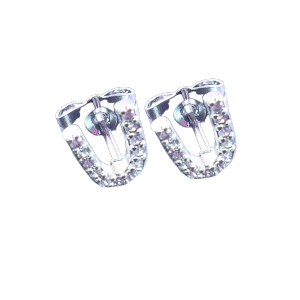 ต่างหูเกือกม้า ต่างหูโชคดี ต่างหูตัวอักษร ต่างหูตัวU ต่างหูเงิน ต่างหูเพชรสวิส CZ แท้ 100% Valkyrie Boutique 💎  ใส่ไม่คัน งานไม่ดำ100% ER-0523