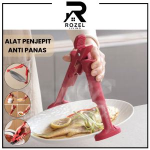 ROZEL Penjepit Mangkuk Anti Panas Silikon Penjepit Piring Mangkuk Serbaguna Anti Slip Pengangkat Piring Mangkuk