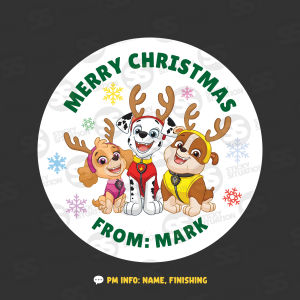 Personalized Cartoon Christmas Stickers – Stickers for Goodie Bags – Gift Stickers