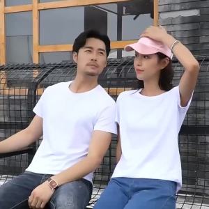 Áo thun nam thường ngày mùa hè 2022 áo cotton cơ bản áo cặp cho nam nữ áo thun nam hàng ngày thời trang đường phố hài hước ELIV