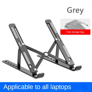 Greenyeah Adjustable 9-Level  Aluminum Alloy Foldable Laptop Stand with Phone Holder Non-slip Desktop Notebook Holder Laptop Stand  Folding Portable Heat Radiation Tablet holder For Macbook Pro Air iPad Pro