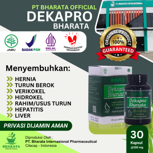 DEKAPRO - ORIGINAL Bharata Obat Hernia Turun Berok Verikokel Usus Buntu Herbal