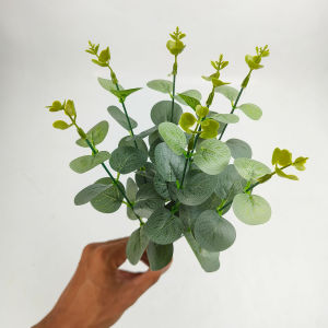 Daun Dollar KW cabang 7 Tiruan Artificial Daun Ekaliptus Eucalyptus - Daun Bunga Artifisia Imitasi - Rumput Tanaman Import Murah Hiasan wedding lamaran