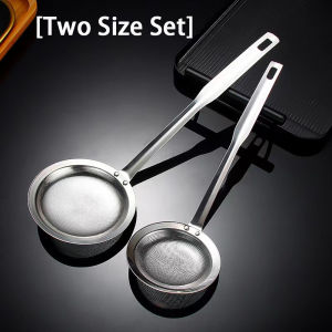 304 Stainless Steel Fine Mesh Skimmer Spoon – Oil-Frying Filter Scoop Kitchen Flour Sieve & Hot Pot Foam Strainer-152c4c8b