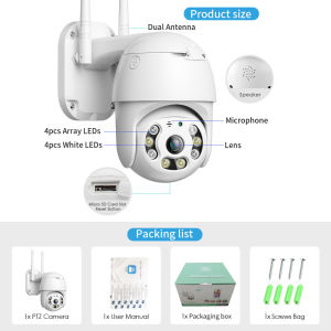 V380 Pro 5G Dual Lens Dual Screens Outdoor CCTV Camera no need wifi HD 1080P 8MP auto tracking Full Color night vision two-way audio waterproof two-way audio remote APP Control Video Surveillance