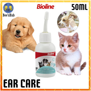 BIOLINE Ear Care for Dogs Cats and Rabbits (50ml)