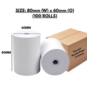 Thermal Paper Core Roll Thermal Receipt Paper [ 100 ROLLS] Cash Register
