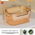 Transparent Acrylic Desktop Organizer for Cosmetics and Snacks. 