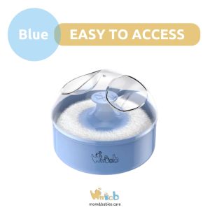 Hntob Infant Powder Puff Case Round Baby Soft Face Body Cosmetic Empty Portable