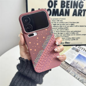Colorful Checkered Pattern PC Matte Magnetic Phone Case for Xiaomi 15 17 Pro Max For MagSafe Gradient Hard Protection Back Cover