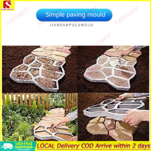 【Big Sale】 DIY Cement Manual Tool Stone Paving Garden Pavement Path Maker Concrete Molds for Home Garden Decoration 【SuperLegend】