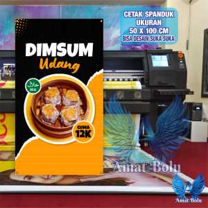 Cetak Spanduk Banner DIMSUM UDANG Costom Desain