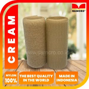 Velcro Magic Tape -Prepet-Perekat-Kretekan-Velcro Serba Guna-Velcro Tape-Velcro Samcro Reguler-100MM-Warna Cream